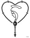 Rosary cling